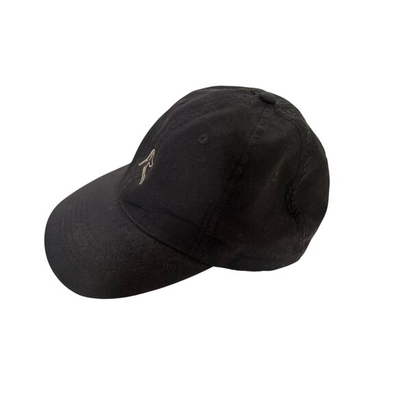 Rhoback Crave Performance Golf Cap Black Poly White Stitch Logo Adult Strapback - Picture 4 of 9